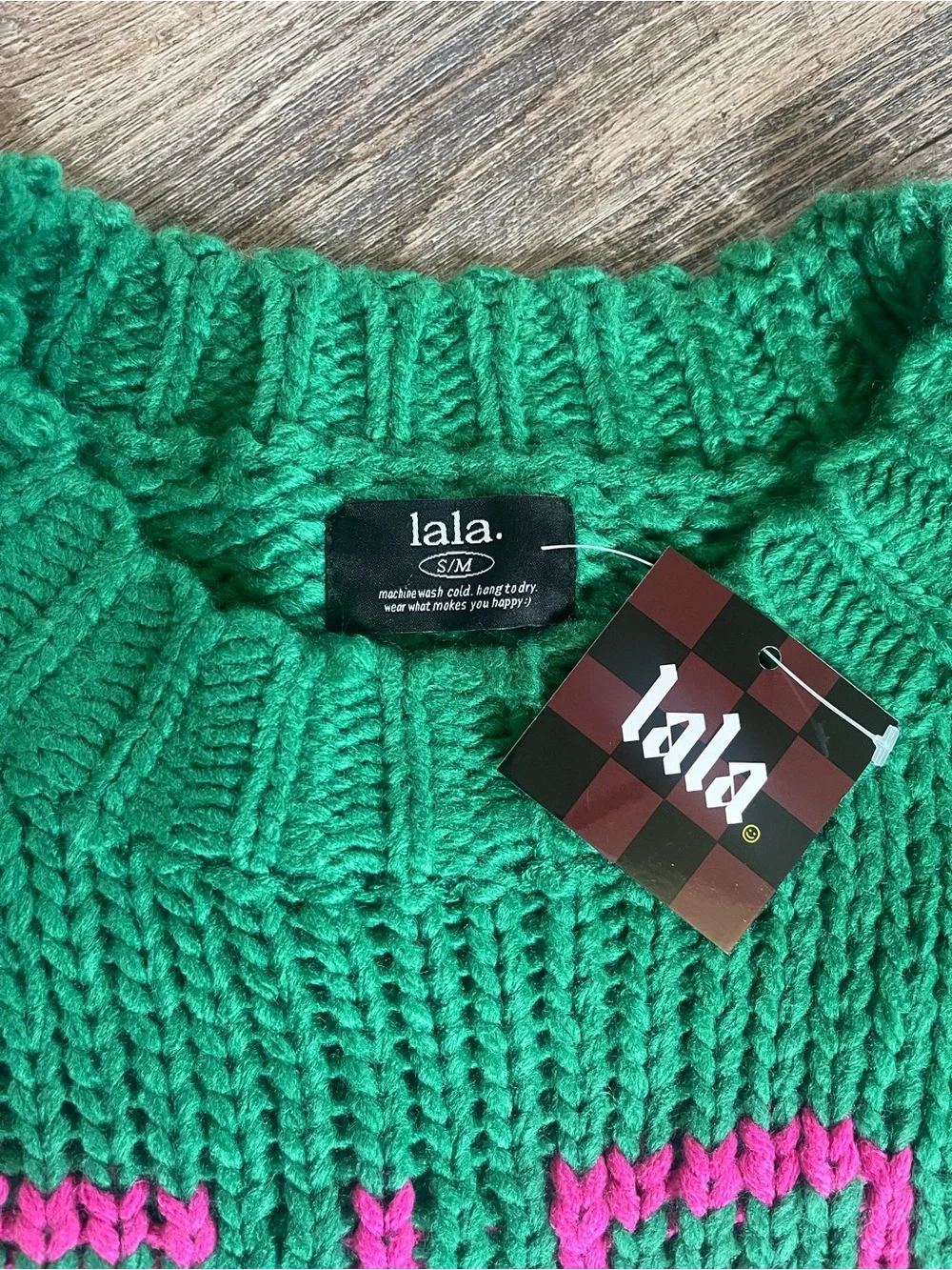Dressed in LALA chunky WEIRDO sweater